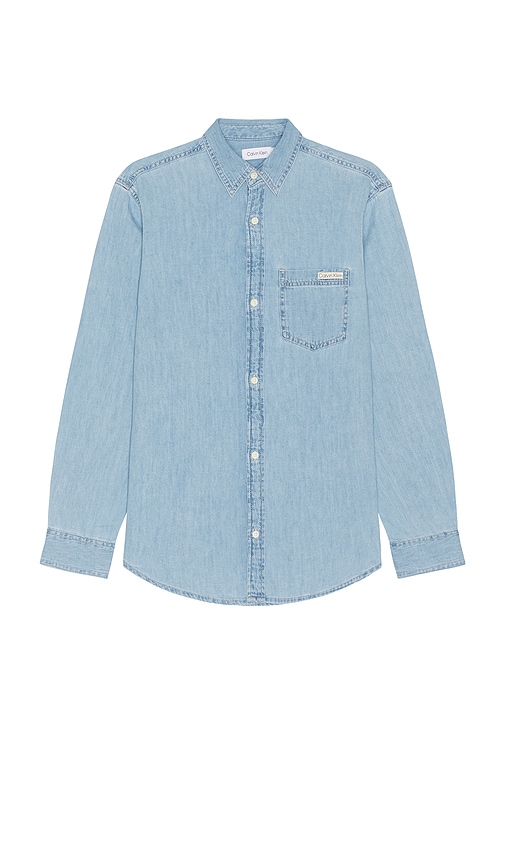 Calvin Klein Casual Classic Denim Shirt in Stevie Blue