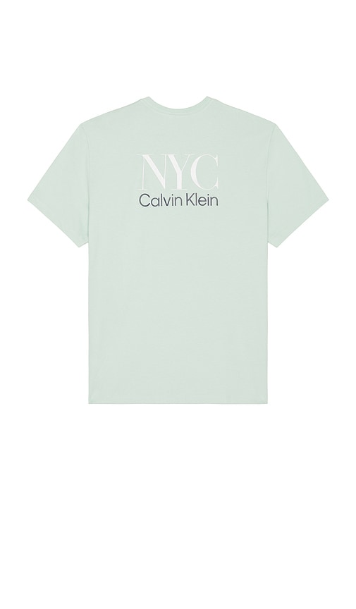 Embroidered Nyc Back Crewneck Tee in Mint. - size L (also in M, S, XL/1X) - Calvin Klein - Modalova