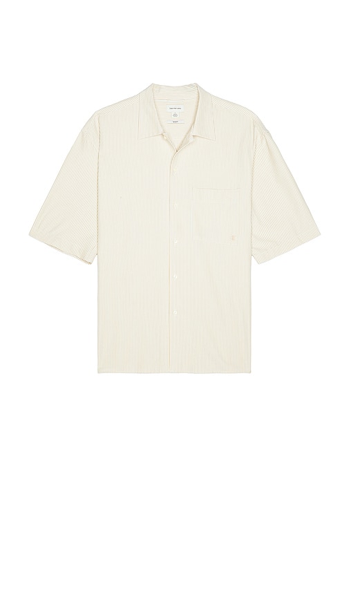Seersucker Striped Relaxed Shirt in . Size M, S, XL/1X - Calvin Klein - Modalova