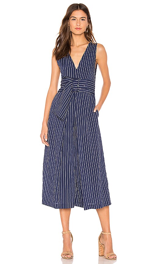 Shadow Of Jumpsuit In Navy With Ivory
