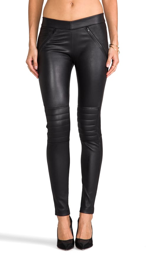 camilla and marc Shape Shifter Leather Moto Legging in Black