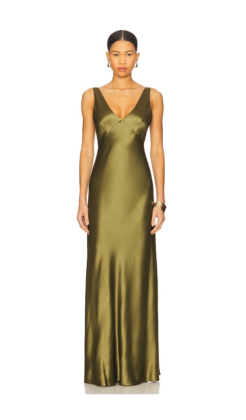 Sinclaire Gown in Olive. - size L (also in M, XL, XS) - CAMI NYC - Modalova