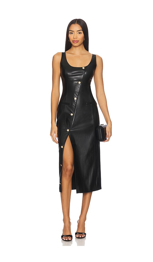 Cami Nyc Kirby Vegan Leather Dress In Black