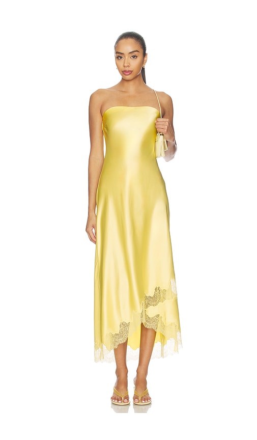 Cami Nyc Alexandria Strapless Dress In Yellow