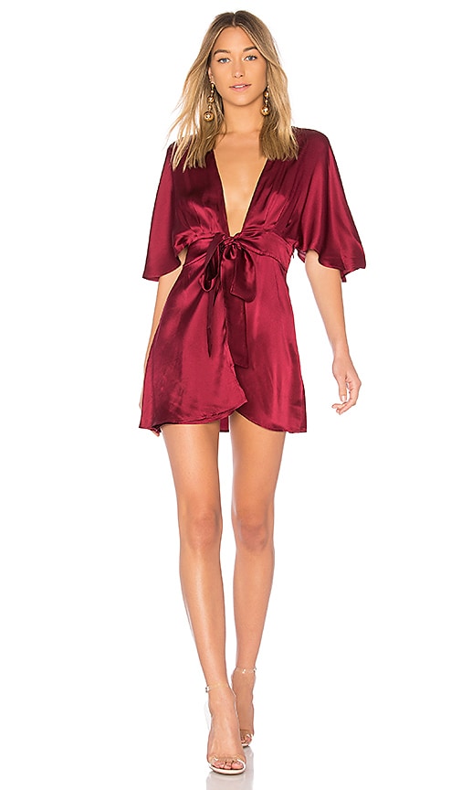 CAMI NYC The Lane Dress in Black Cherry REVOLVE