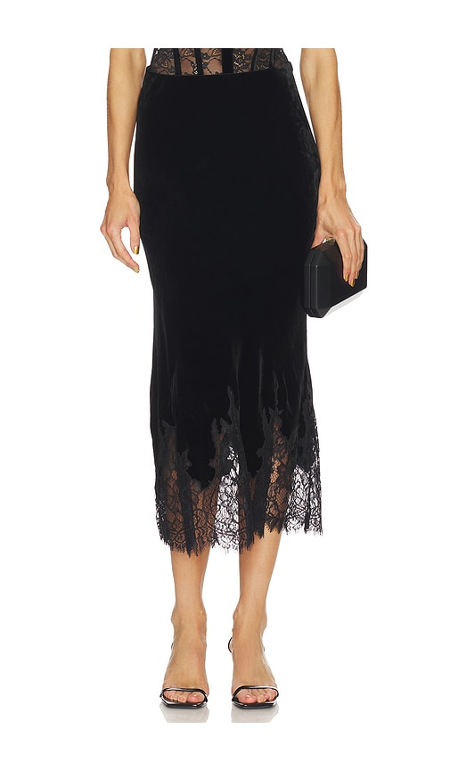 Cami Nyc Georgiana Velvet Skirt In Black