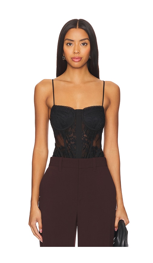 Shop Cami Nyc Riona Bodysuit In Black