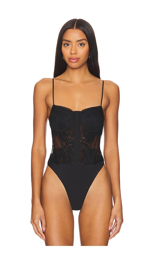 Shop Cami Nyc Riona Bodysuit In Black