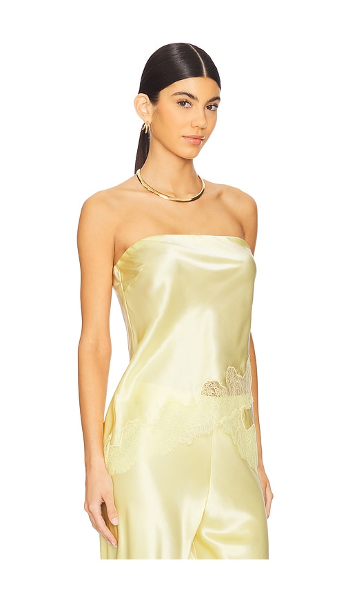 Odessa Strapless Camisole Top in Lemon. - size XL (also in L)