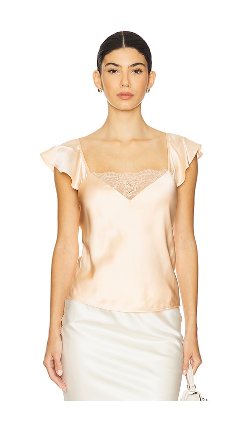 Sinead Top in Peach. - size XS (also in L, M, S, XL)