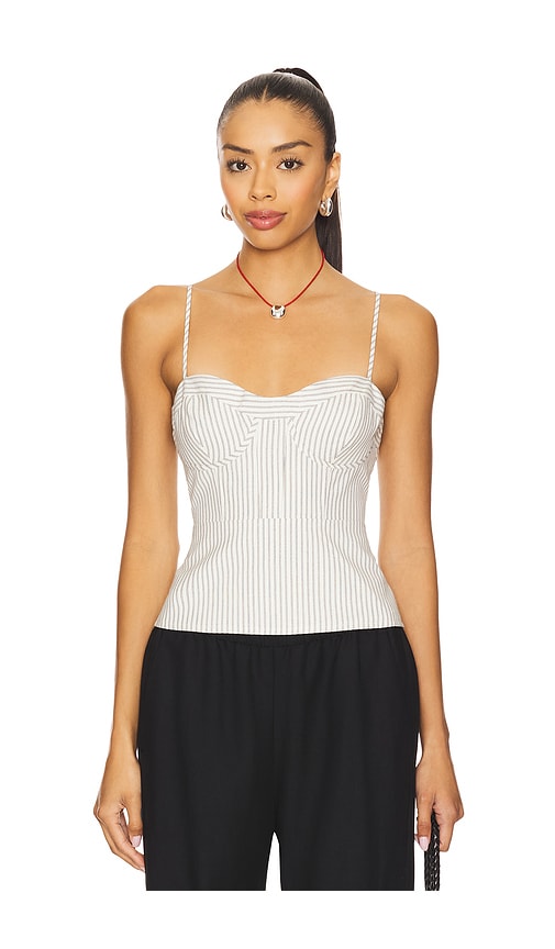 Noya Bustier Top in Grey. - size 8 (also in 0, 00, 10, 2, 4, 6)