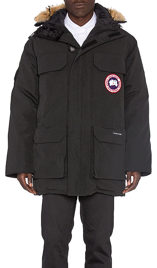 Canada Goose Expedition Coyote Fur Trim Parka in Black REVOLVE