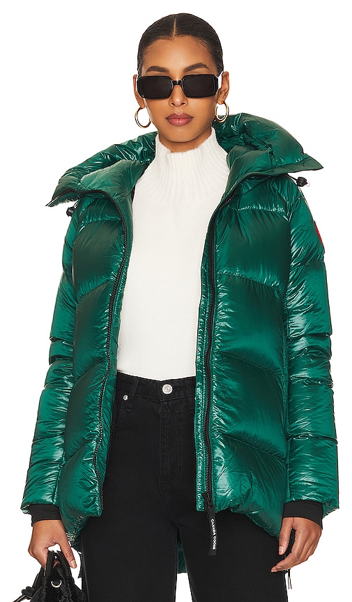 Green store goose jacket