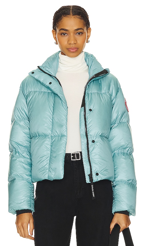 Canada Goose Cypress Cropped Puffer in Blue.