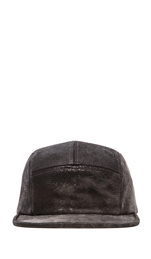 Cast of Vices Leather Hat in Dirty Wash Grey | REVOLVE