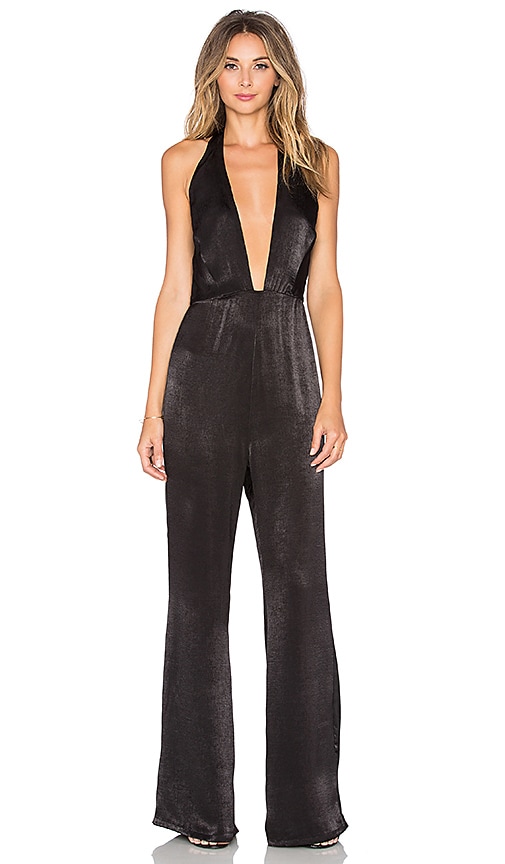 velvet halter jumpsuit