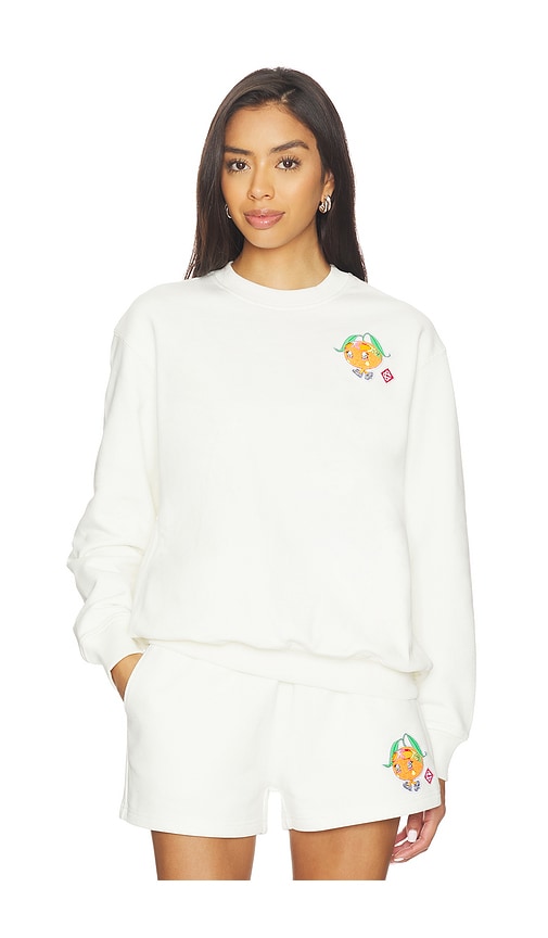 Casablanca Orange Mascot Patch Sweatshirt