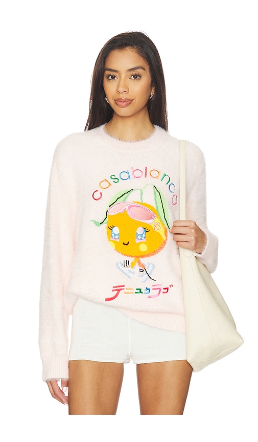 Casablanca Character Intarsia Crew Sweater