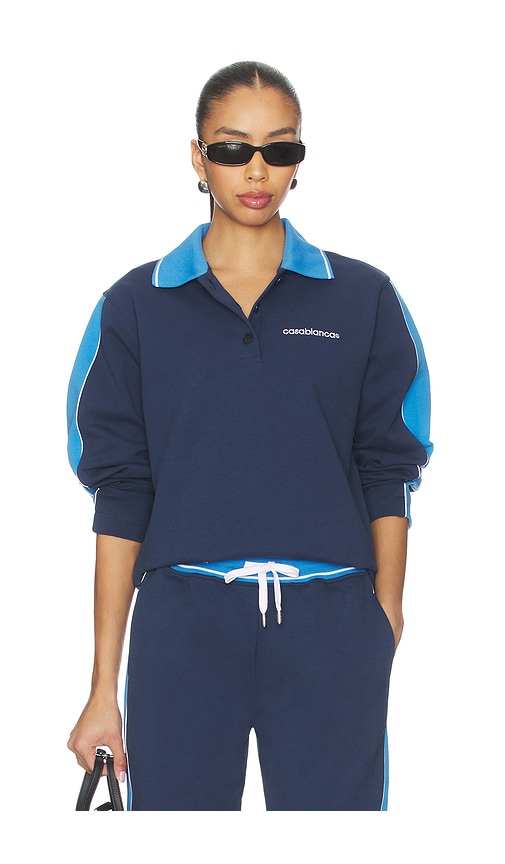 Casablanca Punto Polo Collared Sweatshirt