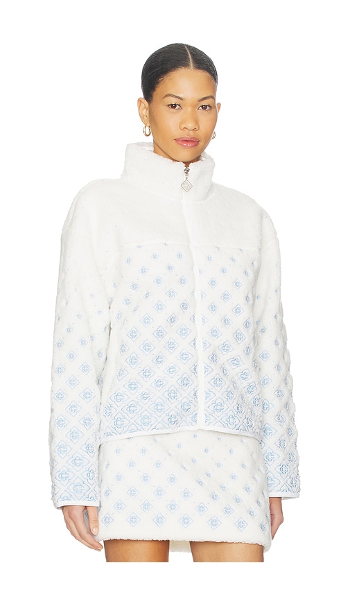  Casablanca Embroidered Fleece In White. Size S. Also In M, L. 