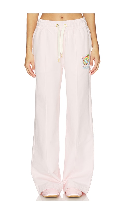 Casablanca Manga Tennis Ball Printed Open Hem Jogger In Animal Print