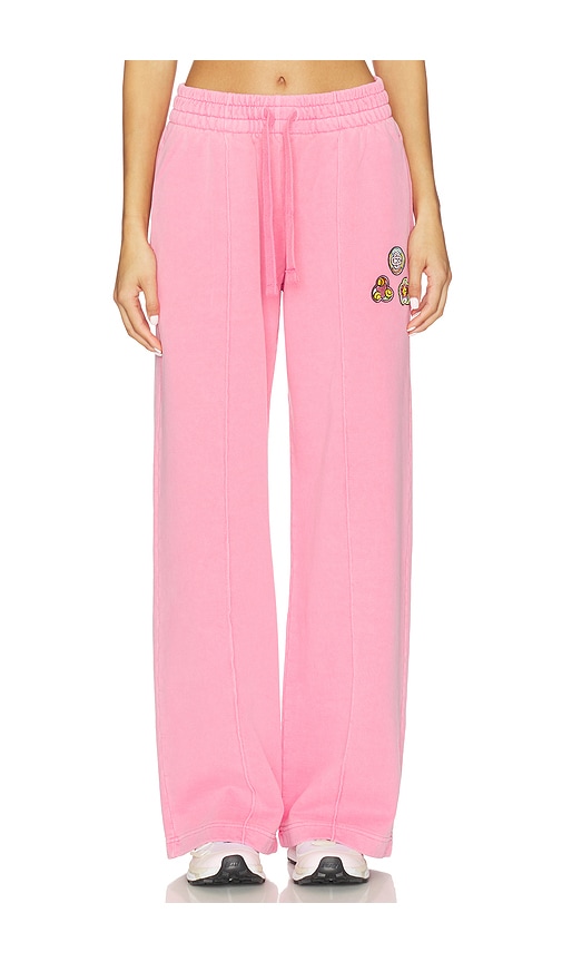 Casablanca Patches Pintuck Wide-leg Sweatpants In Multi