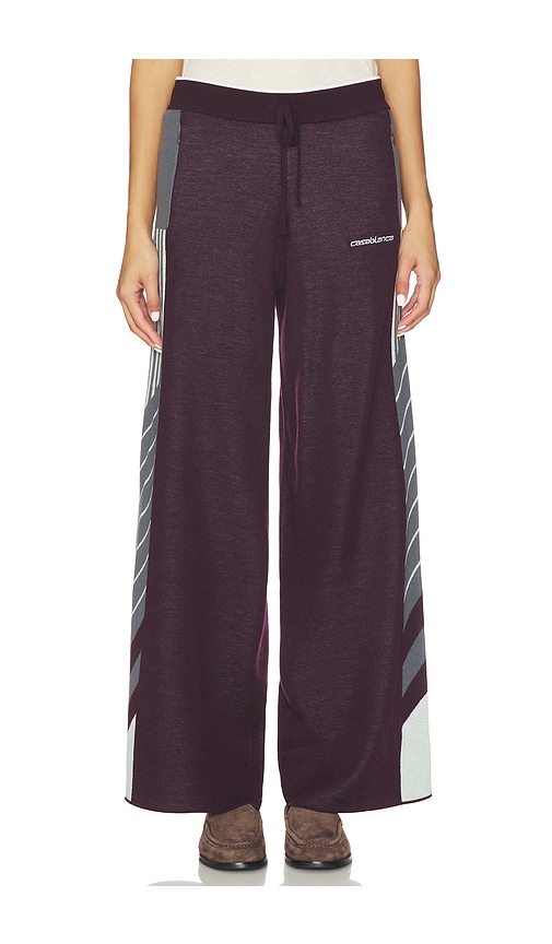 Casablanca "diagonal" Tennis Pants In Animal Print