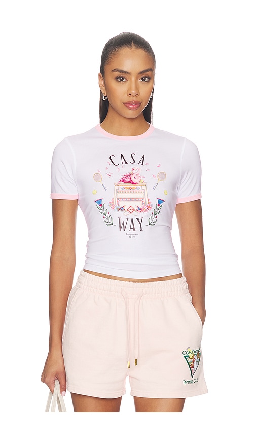 Casablanca Longline Ringer Tee