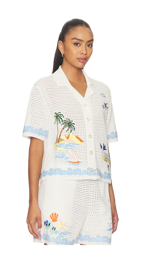 Casablanca Oasis Crochet Beach Shirt | Thumbnail 3 Casablanca Oasis Crochet Beach Shirt | Thumbnail 3