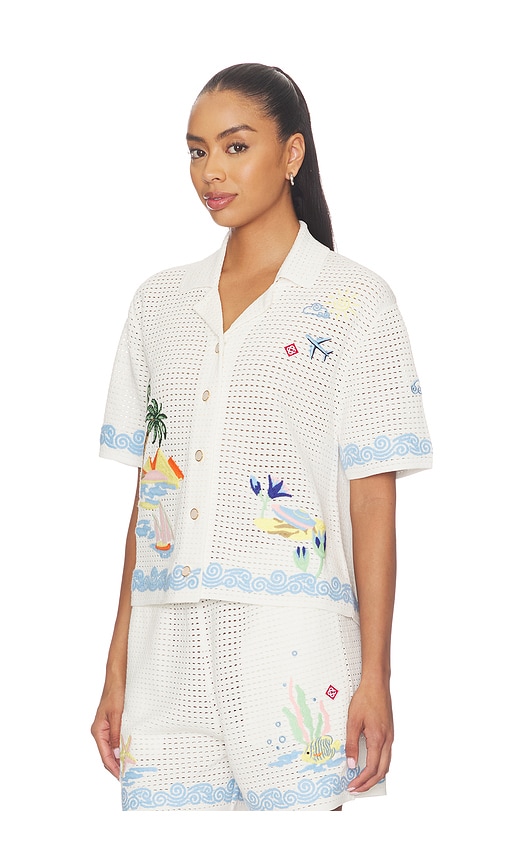 Casablanca Oasis Crochet Beach Shirt | Thumbnail 4 Casablanca Oasis Crochet Beach Shirt | Thumbnail 4