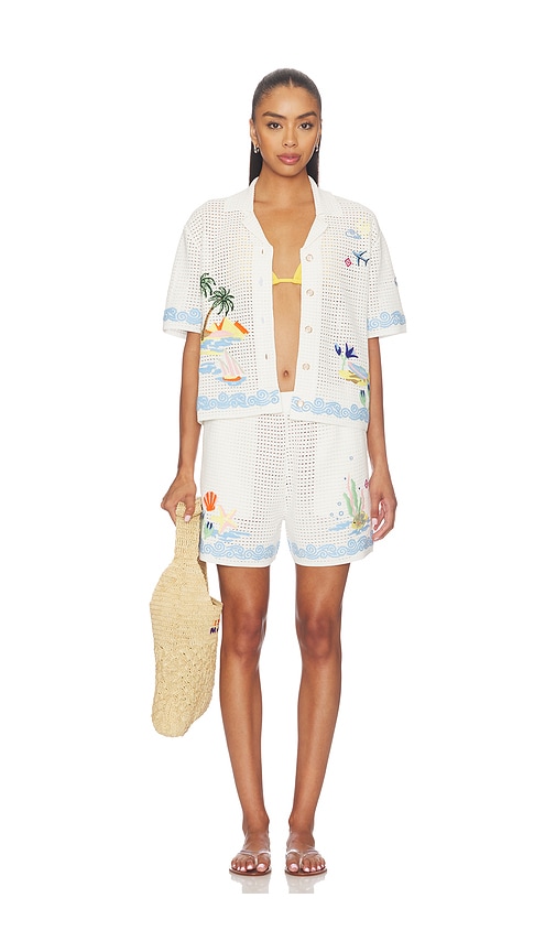 Casablanca Oasis Crochet Beach Shirt | Thumbnail 6 Casablanca Oasis Crochet Beach Shirt | Thumbnail 6