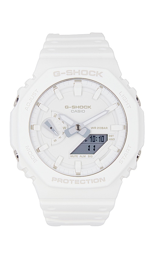 G-shock Tone On Tone Ga2100 Series Watch In Resin White