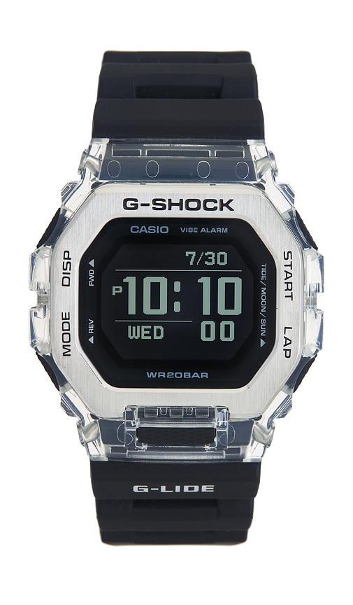 G-shock Gbx100 G-lide Gleaming Wave Series Watch In Black