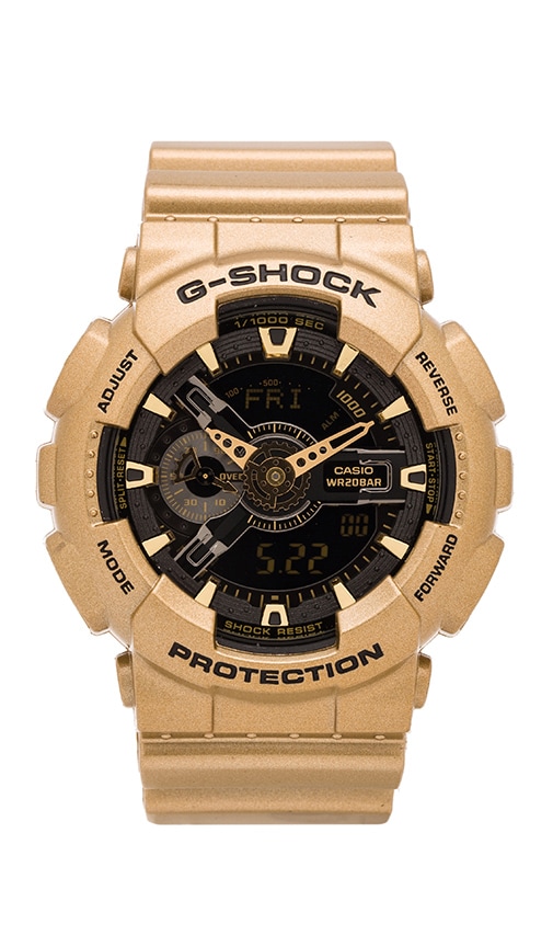 casio g shock ga 110 black gold