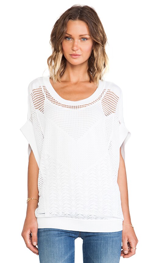 Gabriella Oversized Wide Sleeve Pointelle Pullover