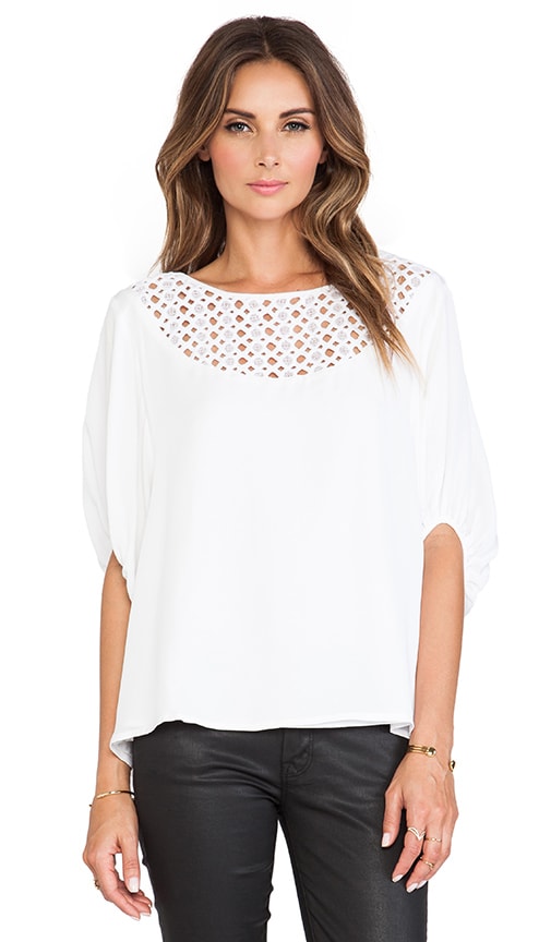 Galena Drop Shoulder Oversized Silk Blouse
