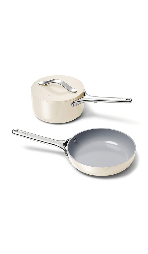 Caraway Non-stick Ceramic Mini Fry Pan & Mini Sauce Pan Duo In Multi