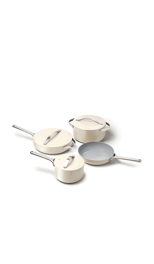 Caraway 12 Piece Non-toxic Ceramic Non-stick Cookware Set In White