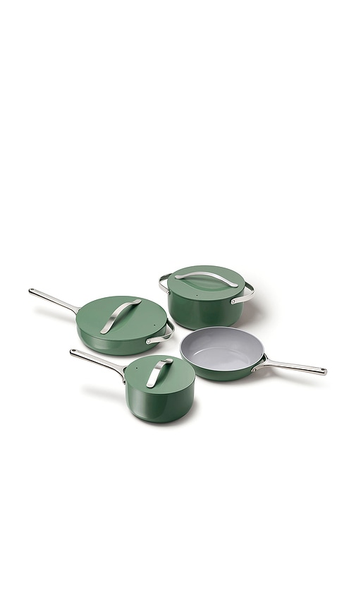 Caraway 12 Piece Non-toxic Ceramic Non-stick Cookware Set In Green