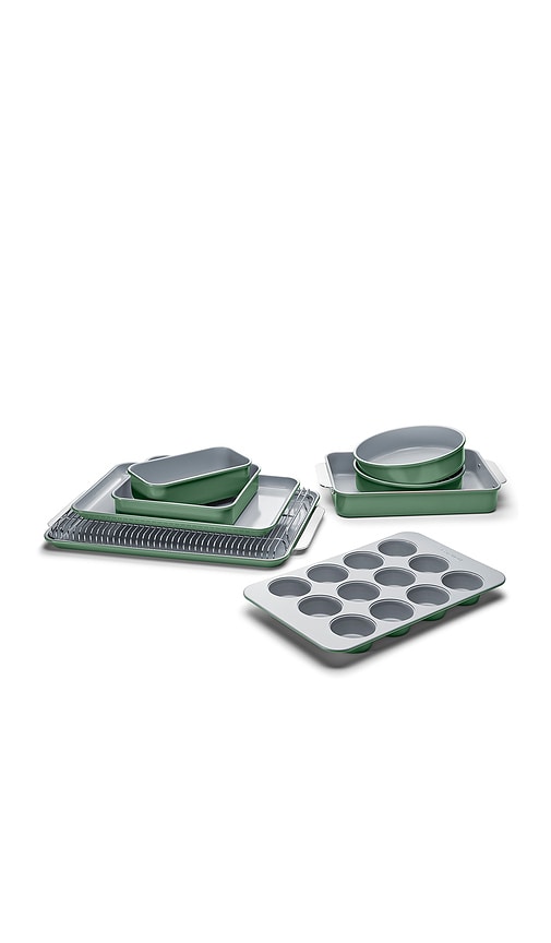 Caraway Non-toxic Ceramic Non-stick Mega Bakeware Set In Green