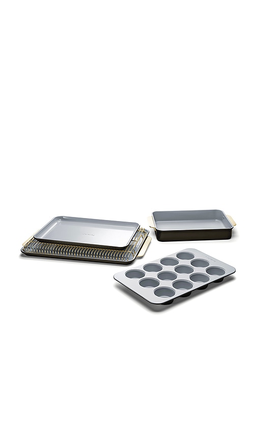 Caraway Non-toxic Ceramic Non-stick Half Bakeware Set In Silver