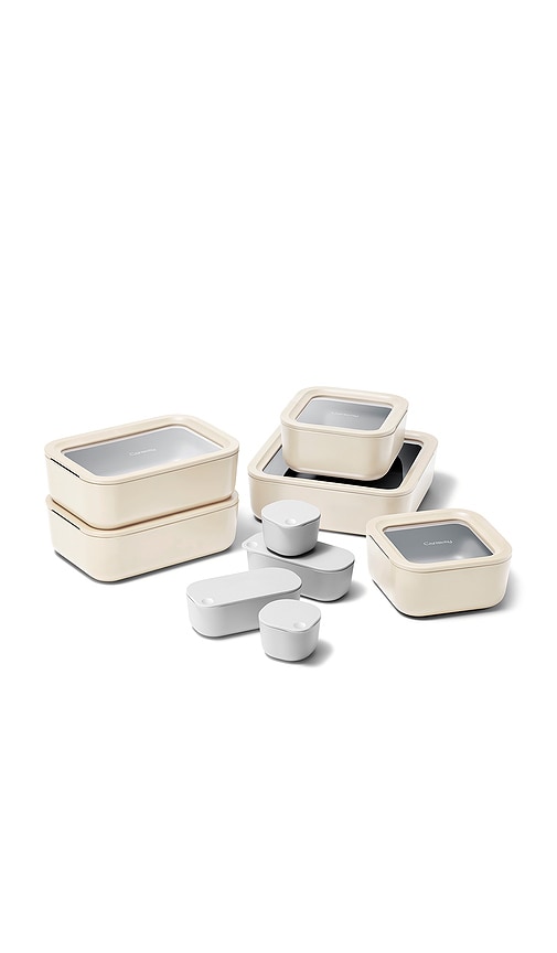 Caraway 14 Piece Glass Food Storage Set In White
