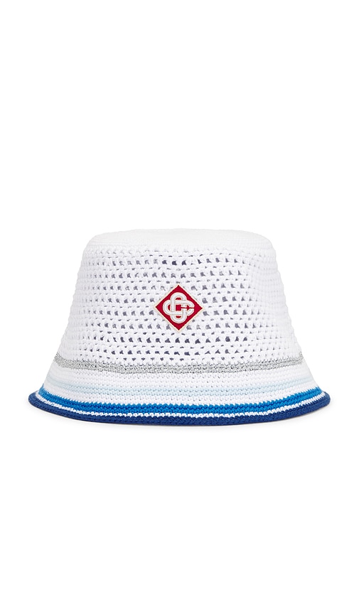 Casablanca Mesh Stripe Crochet Hat