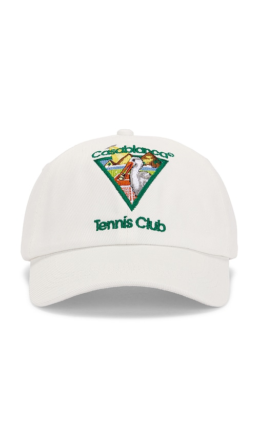 Casablanca Pyramid Abduction Tennis Cap In White