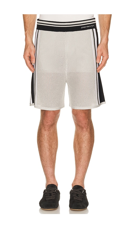 Casablanca Metallic Mesh Stripe Shorts