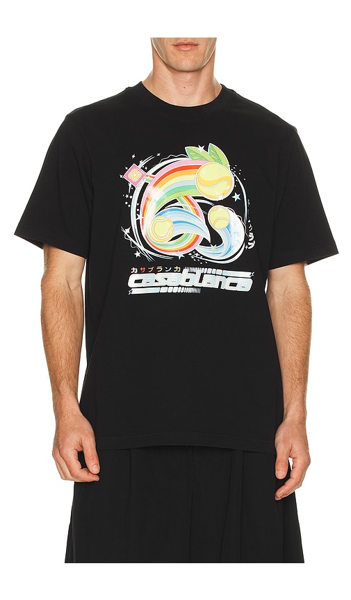 Casablanca Casa Way Mountain Printed T-shirt In Black