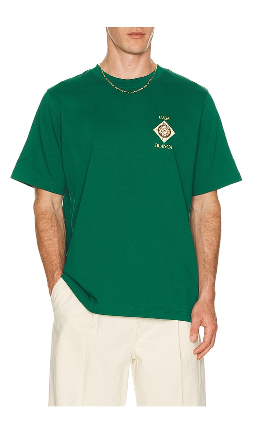 Casablanca Musique Ornate Ceiling Crewneck Short Sleeve Tshirt In Green