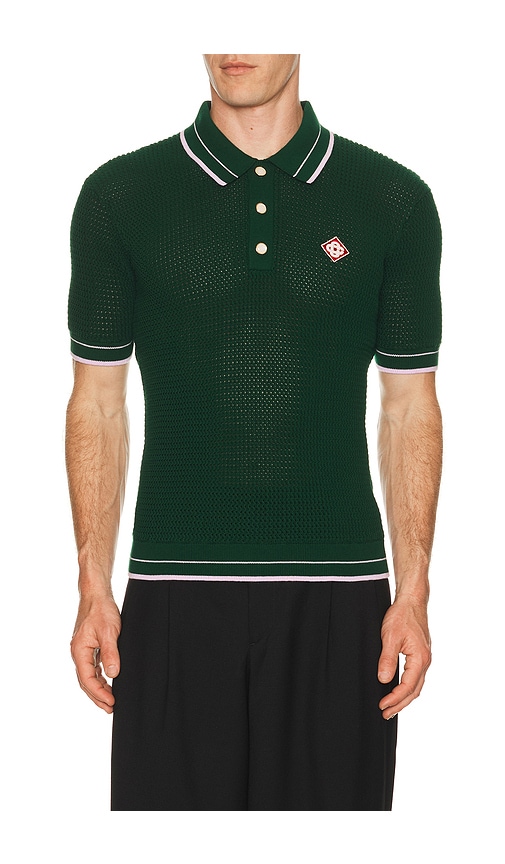 Casablanca Mock Mini Crochet Polo
