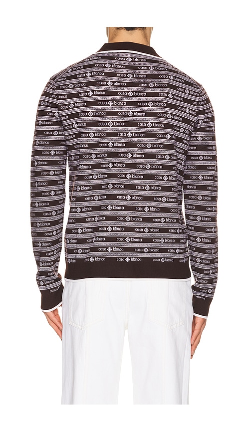 Casablanca Wordmark Long Sleeve Polo | Thumbnail 7