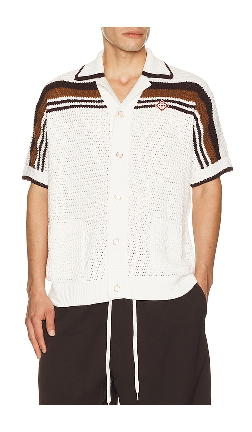 Casablanca Crochet Short Sleeve Shirt | Thumbnail 6